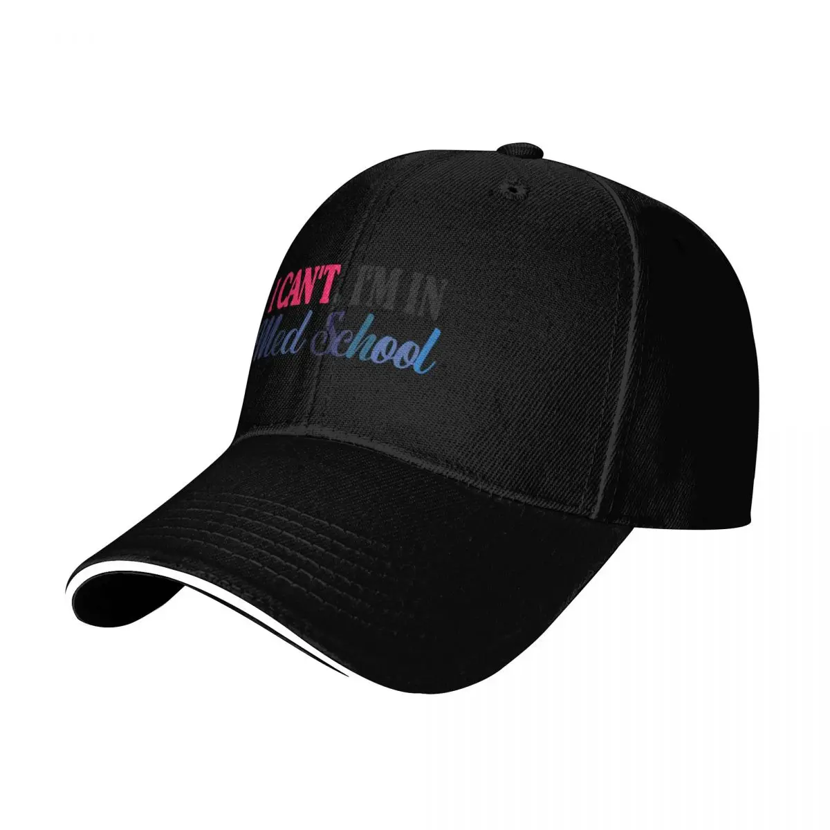 I Can't I'm In Med School, funny Medical Student sticker Baseball Cap Men Women Casual Summer Sport Sun Cap