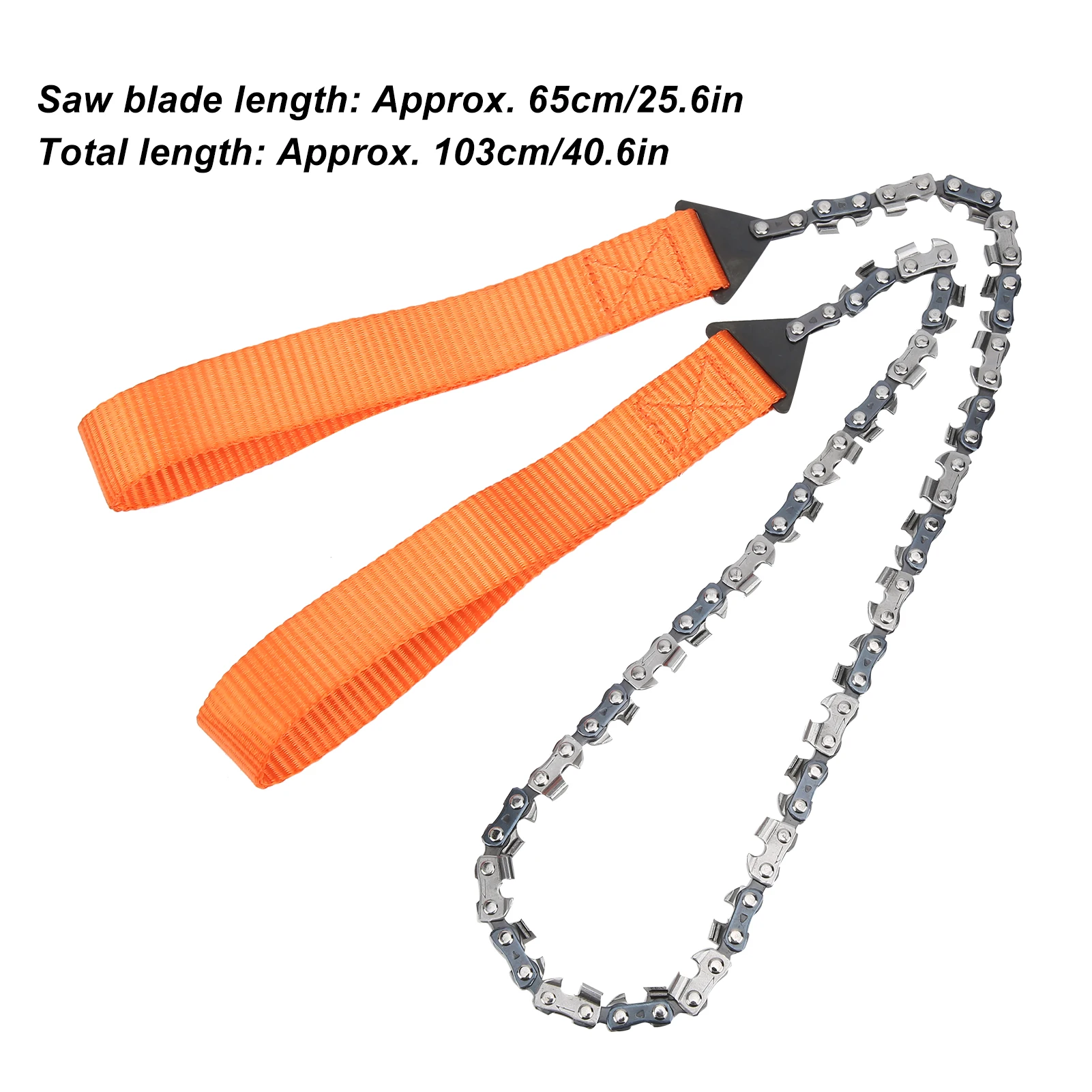 Hand Pull Chain Saw, Outdoor Mini Portable Survival Chain Saw, 33 Teeth Manganese Steel Logging Camping Survival Pocket Saw