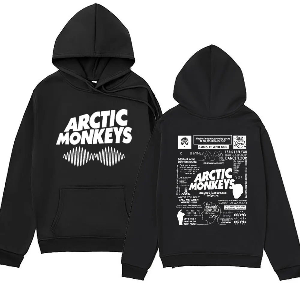 

Retro Arctic Monkeys Music Tour Double Sided Print Hoodies Men Women's Hip Hop Oversized Sweatshirt Long Sleeve Fleece Pullover