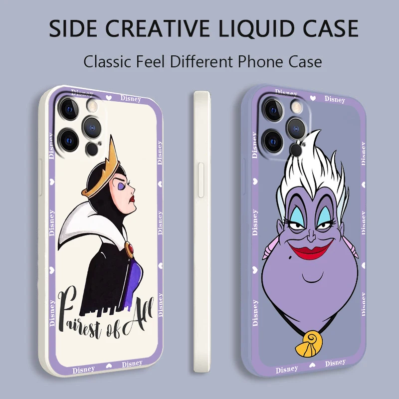 Disney Villain Queen Cool Liquid Rope Soft Cover Phone Case For Apple IPhone 14 13 12 Mini 11 Pro XS MAX XR X 8 7 SE Armour