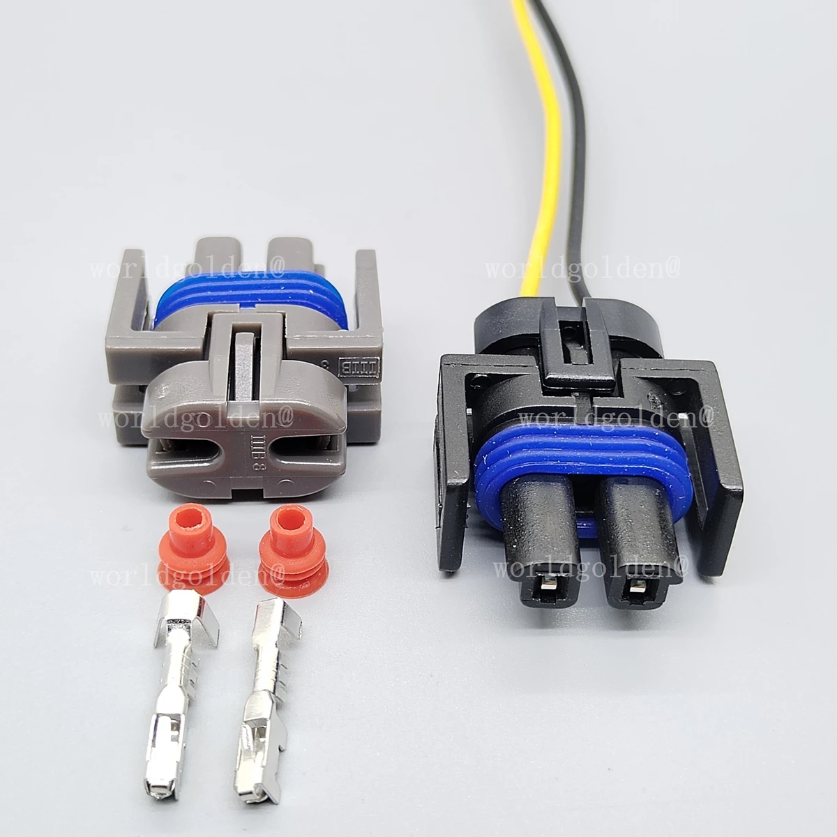 12162017 2-Pin Male & Female Automotive Wiring Connector Plug for Universal Car