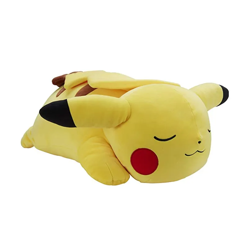 50cm Cute Pokemon Sleepy Pikachu Soft Plush Stuffed Toy Dolls Home Decor Presente de Natal Para Crianças Crianças