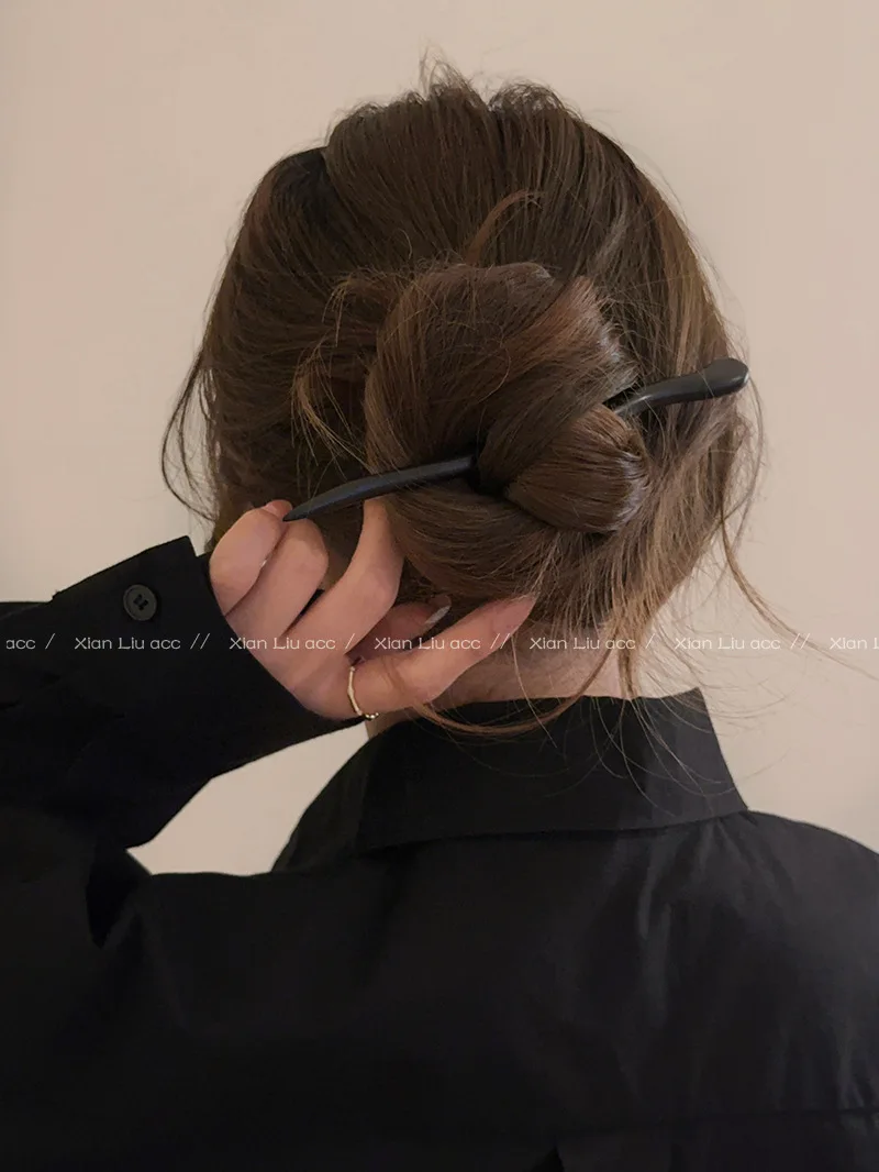1pc Vintage Chinese Sandalwood Hair Stick Elegant Updo Hair Pin for Women Cheongsam Hanfu 2026 New Fashion