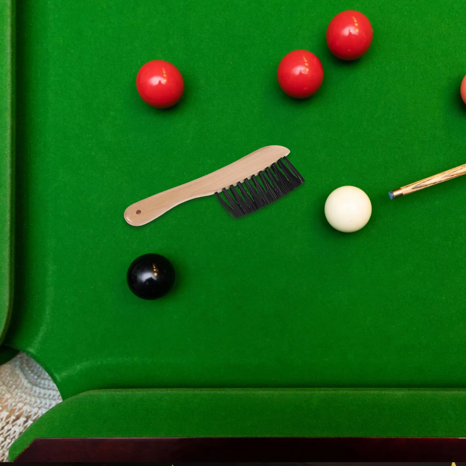 1Set Billardtisch Pinsel Set Weiches Haar Ergonomischer Griff Billardtisch Reinigung Kit Filz Schiene Tuch Wartung Pinsel für Billard