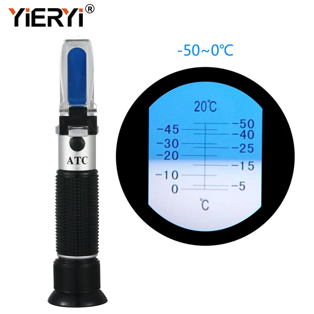 Yieryi Methanol Freezing Point Refractometer Car Automotive Glass Water Freezing Point Meter -50℃~0℃ High Precision Tester Tools