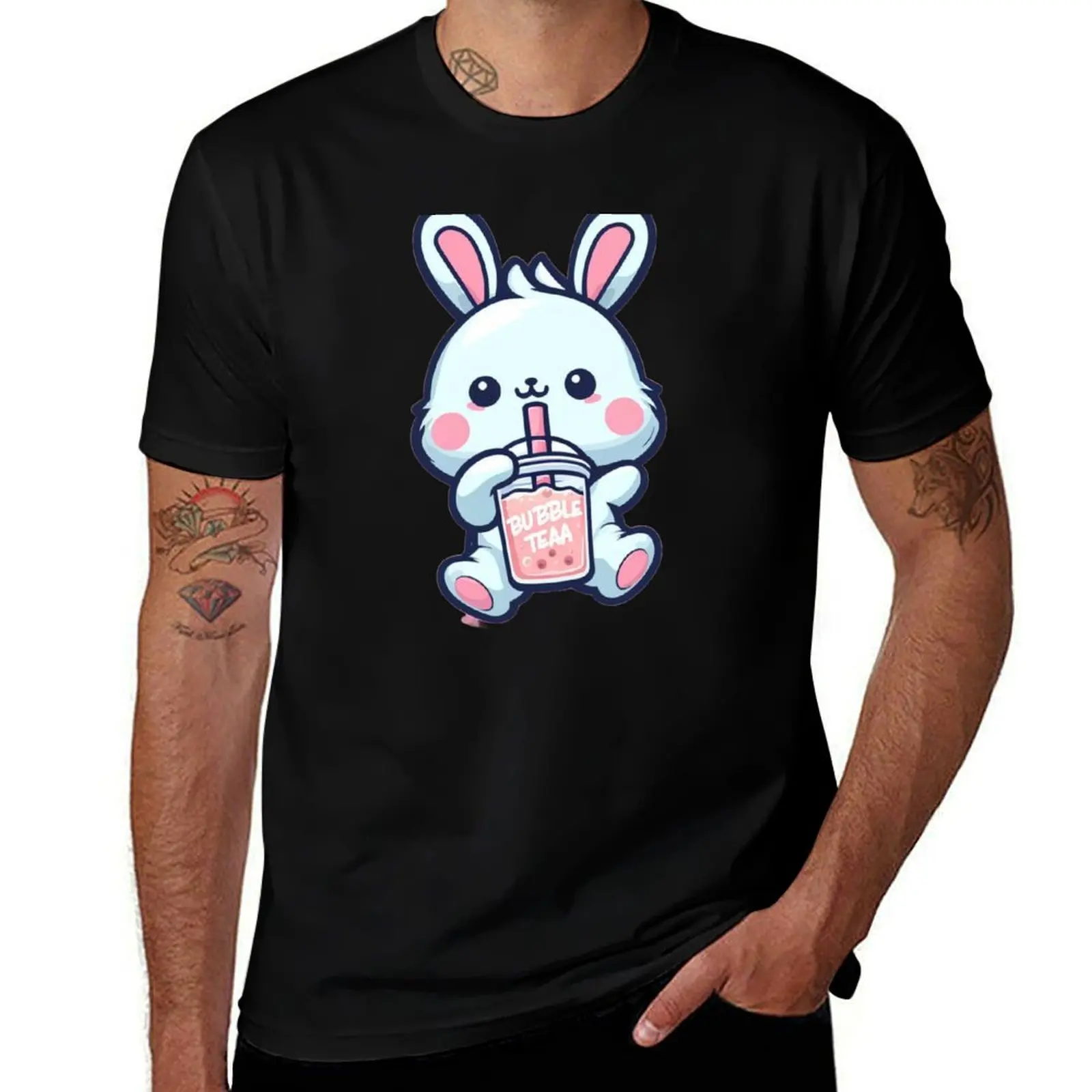 

Bubble Tea Baby Bunny T-Shirt t shirts for man cotton soft funny t shirts cotton cotton t shirt pack T-shirt