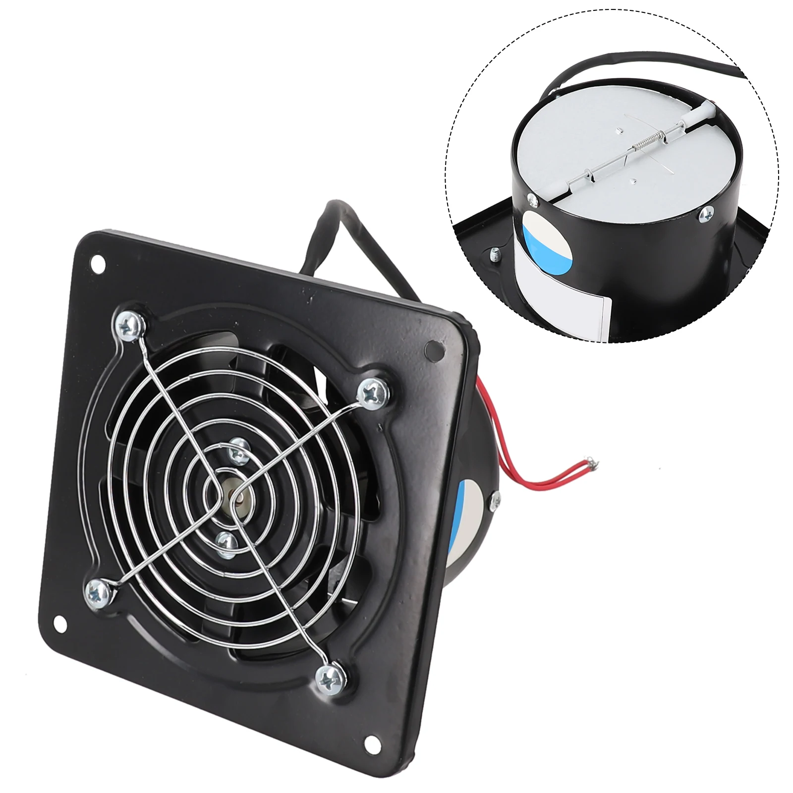 

Air Blower Fan Exhaust Fan Black Copper Motor Garage Industrial Low Noise Stainless Steel Ventilation Extractor