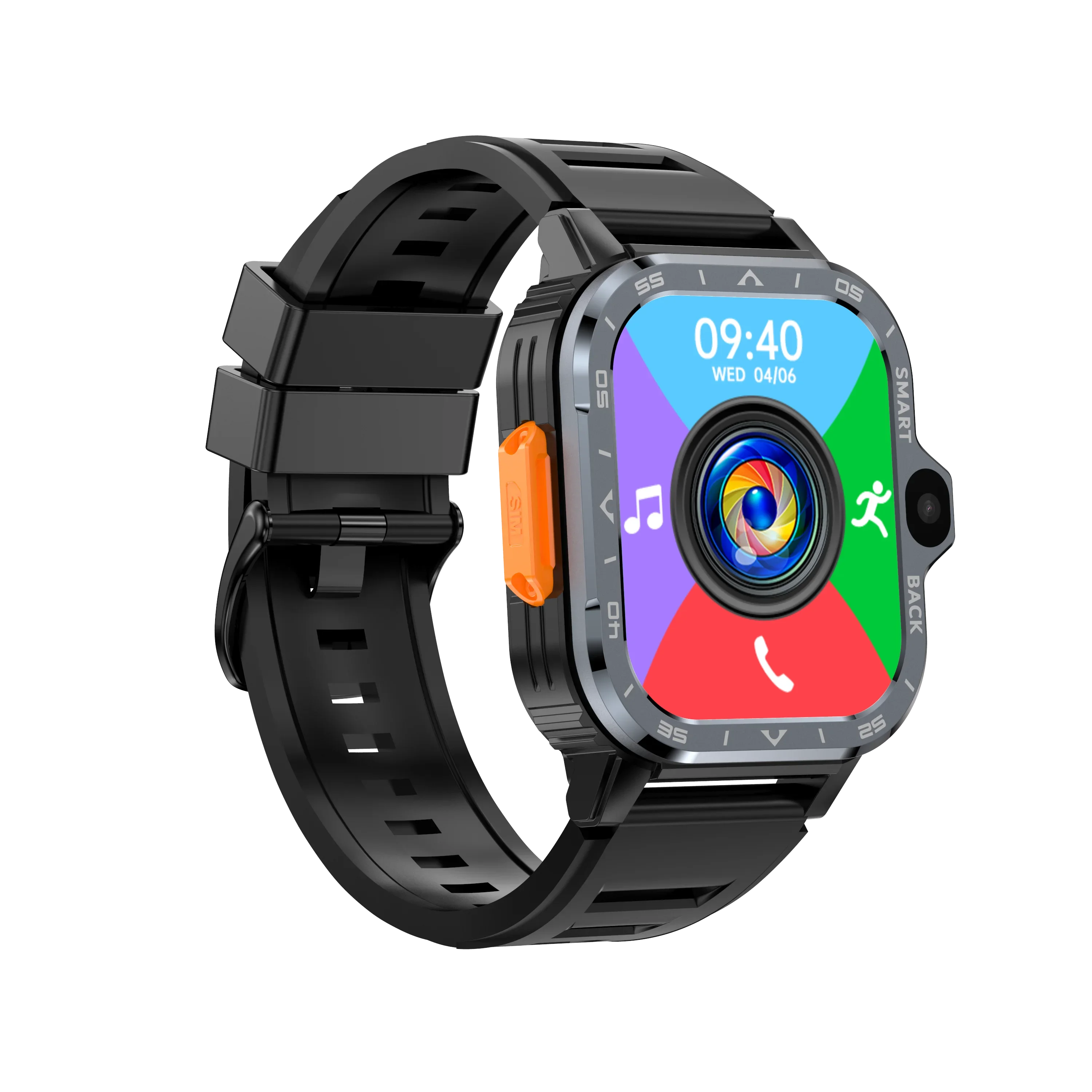 Montre intelligente à écran tactile Android avec surveillance de la fréquence cardiaque, téléphone portable 4G + 64G, qualité supérieure, le plus récent, SQ333