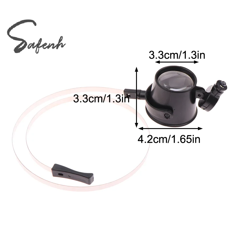 Head Mounted 15X Repair Magnifier With LED Lamp Adjustable Watch Jewelry Repair Tool Magnifier Watchmaker Tools Accessories