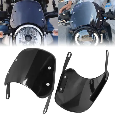 Parabrezza moto Deflettore vento Parabrezza universale per Harley Honda Yamaha Kawasaki Suzuki