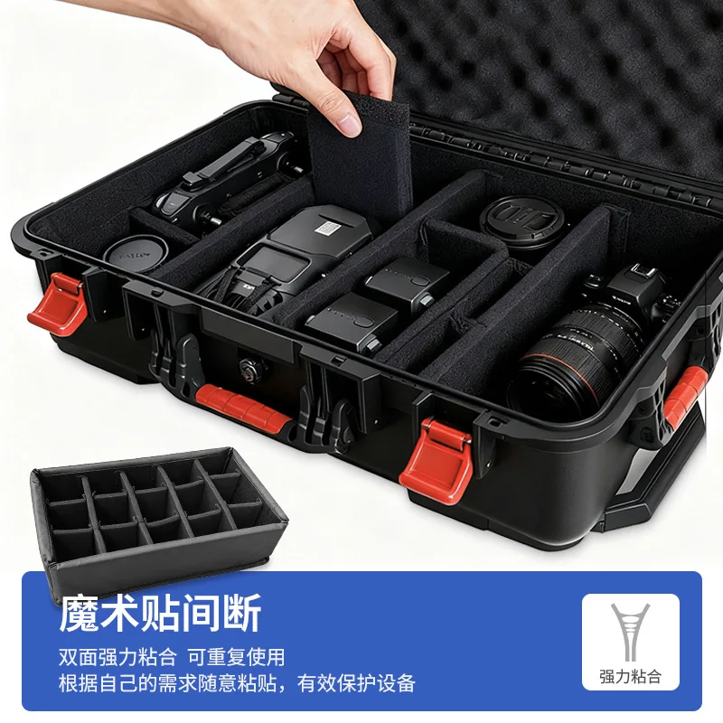 Factory Wholesale Rolling PP Safety Case, Waterproof Trolley Toolbox for Photography Gear & Musical Instrument Storage