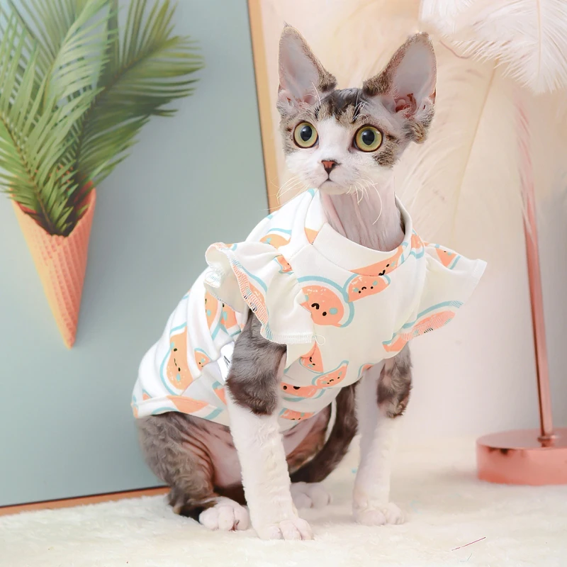 Cat Clothes Spring Autumn Cute Cotton Cats Hoodies Sphynx Cat Costumes Pajamas Sphinx Kitten Clothes Cat Clothing For Cats