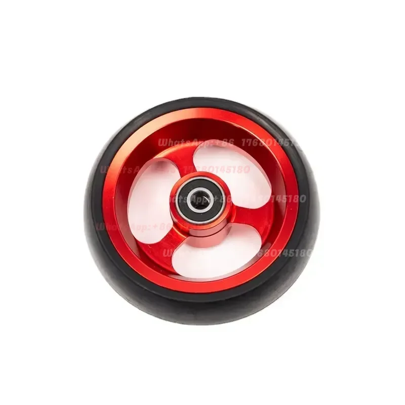 5 inch 3 spoke aluminum alloy wheelchair front wheel silent PU solid tire high speed bearing sports wheelchair replacement