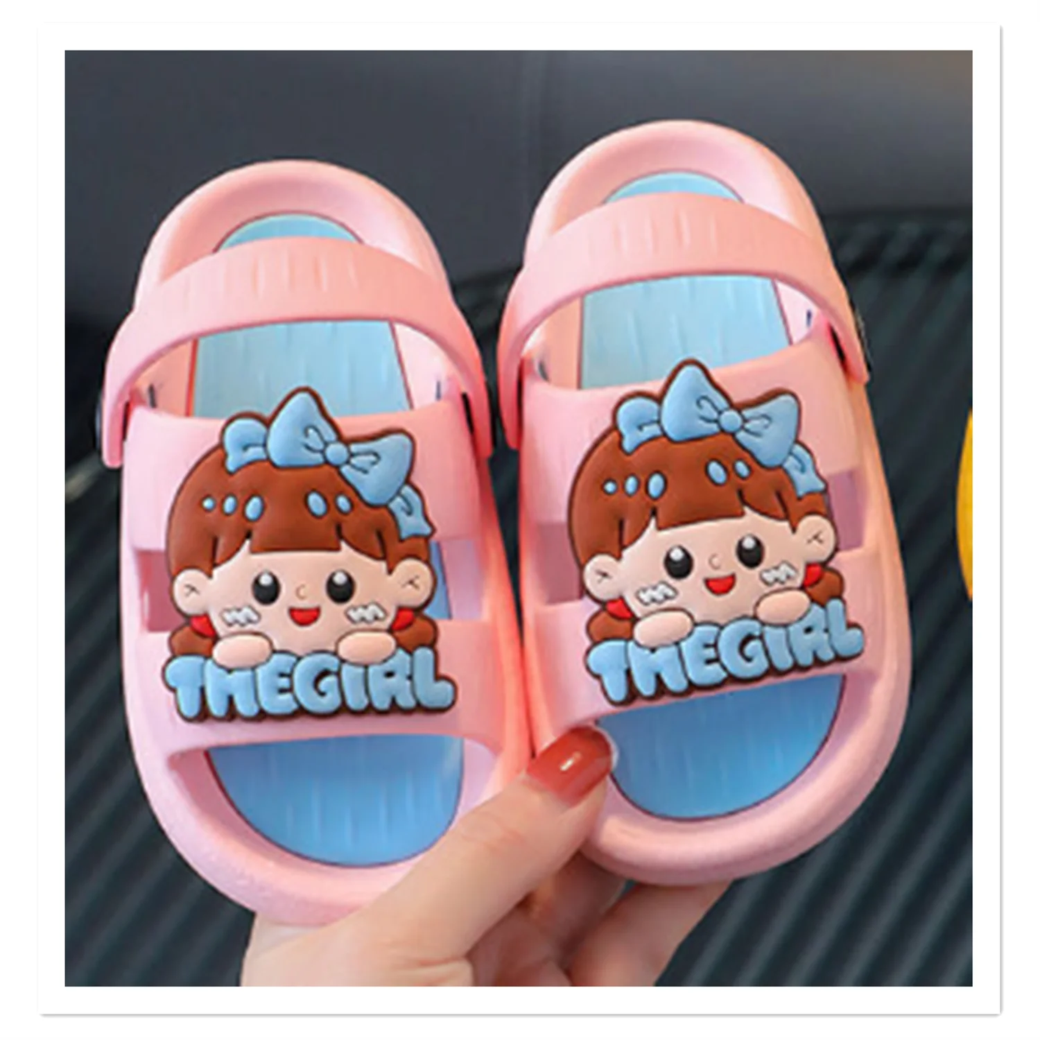 Summer New Children's Cartoon Little Boys and Girls Sandals Soft Sole Durable Children's Cartoon Home Slippers