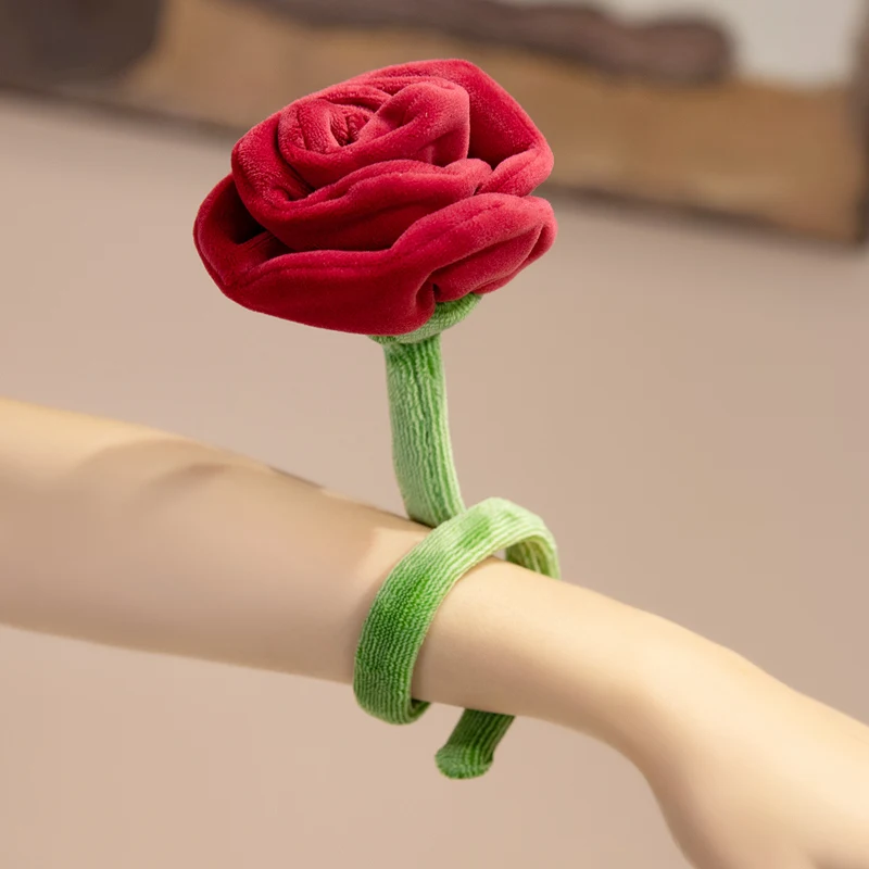 Simulation Rose Plush Toy Bouquet, Cute Soft Fluffy DIY Flower Gift For Girlfriend Birthday Home Decoration Ornament
