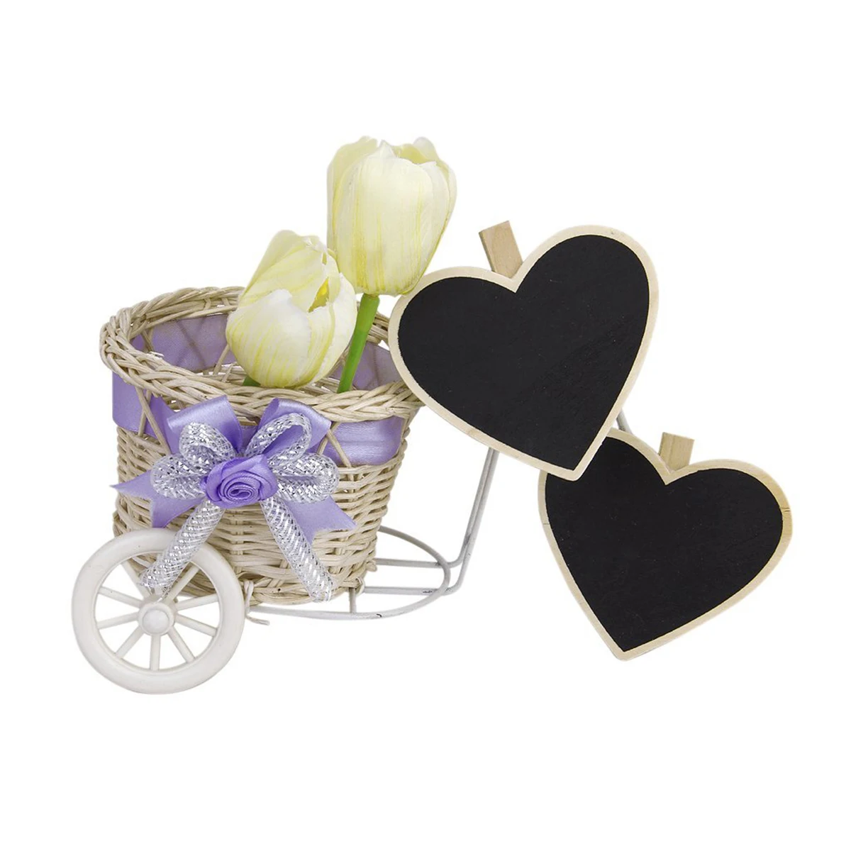 

10pcs Mini Clip Message Blackboard With Clip Heart Shape Blackboard Small With Peg For Notes Photos Paper Decor Supply