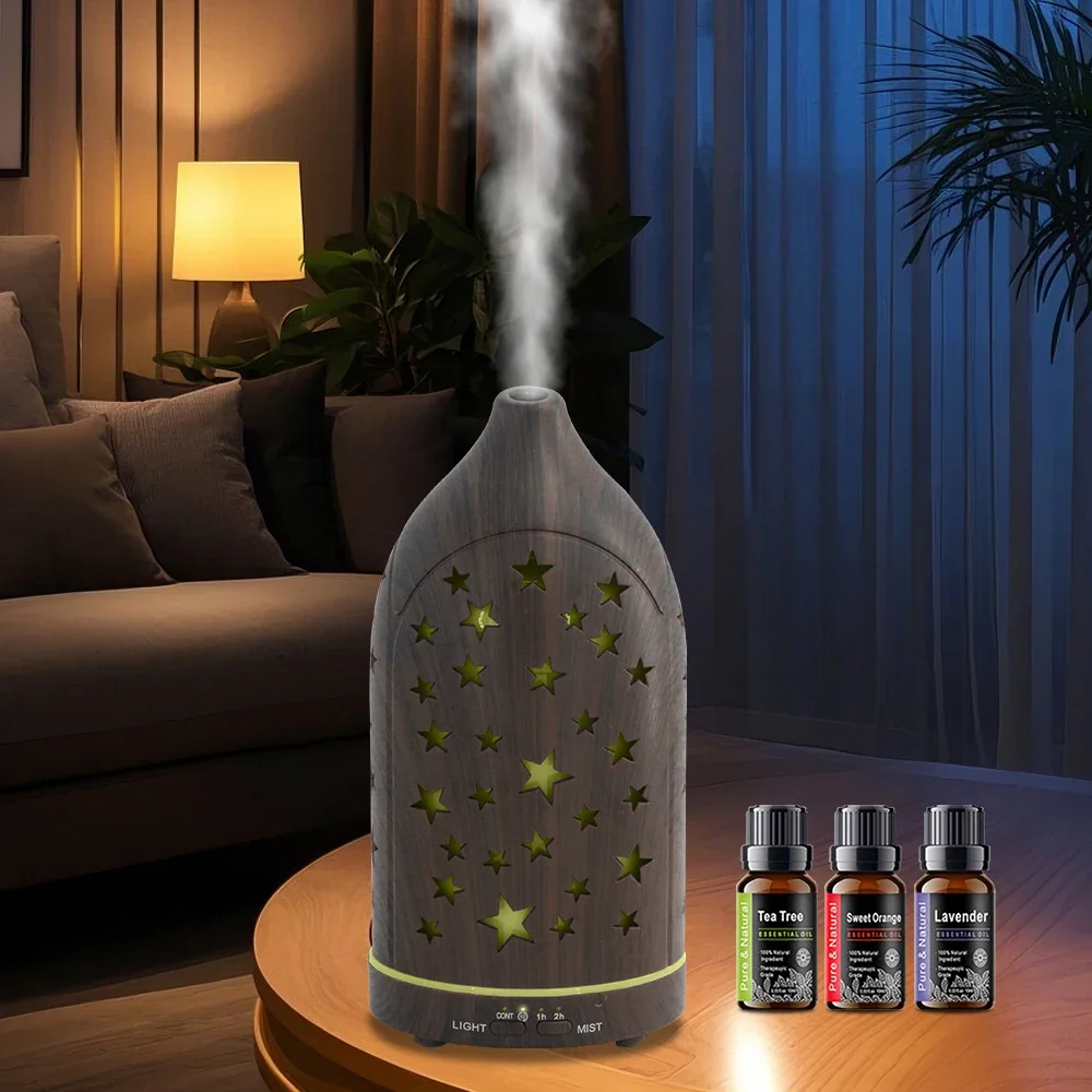 Automatische uitschakeling 7-kleuren LED Ultrasone Quiet Tech aromatherapie-diffuser