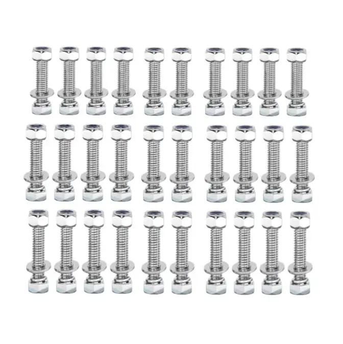Heavy 304 Stainless Steel Hex Bolts With Lock Nuts M5 Long Screw Kit Rust Resistant Fastener Set For Construction Projects Tools