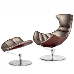 Lobster Chair Lobster Lounge Chair Simple and High end Creative Villa Club Living Room Stainless Steel Genuine Leather Lounge