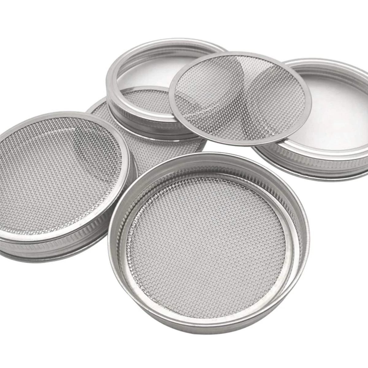 

Stainless Steel Seed Sprouting Jar Lid Kit Mesh Strainer for Wide Mouth Mason Jars