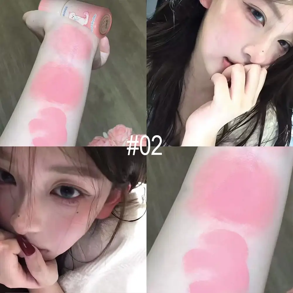 1 pz fard liquido viso opaco trucco fard con punta pennello facile duraturo rouge cosmetici velluto up spugna colorata fare A7G2