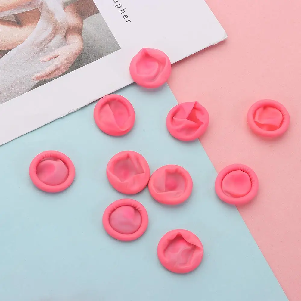 100/300 pçs luvas protetoras descartáveis de látex antiestático luvas de borracha berços de dedo capa de dedo