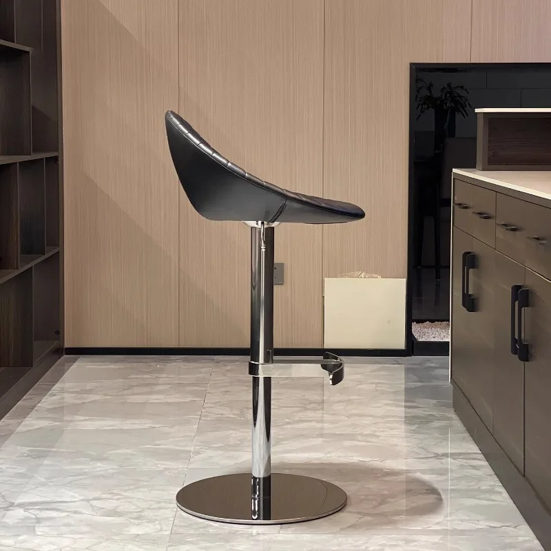 Leather Accent Barstools Balcony Designer With Back Minimalist Rocking Bar Stools Camping Relaxing Banqueta Unique Furniture