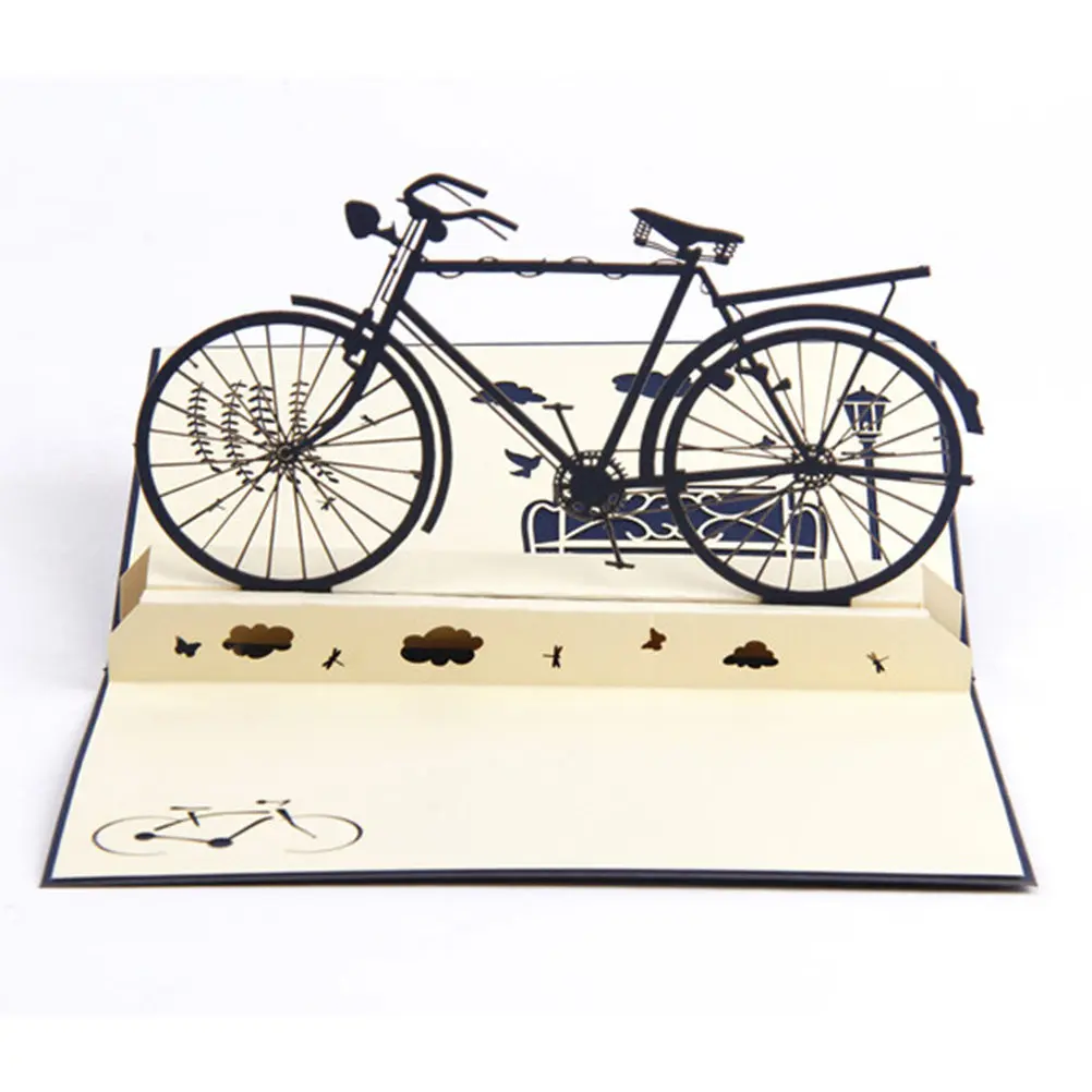 

Creative 3D Bike Graduation Greeting Cards Handcrafted Quality Paper Funny Lovely Design Vibrant Gift for Friends