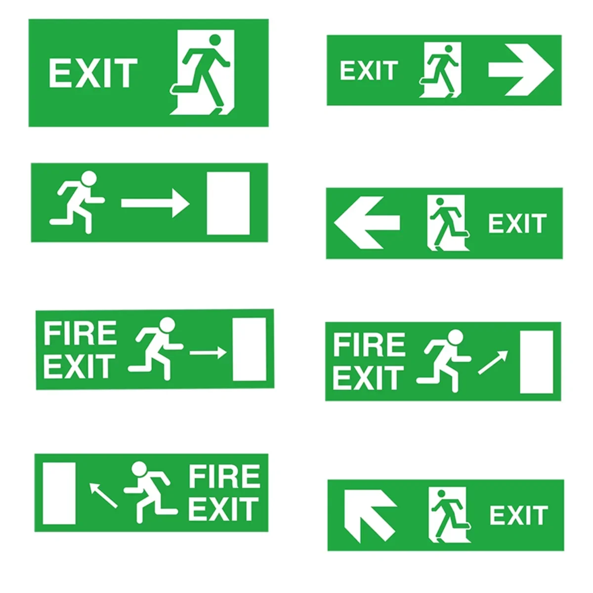 Multiple EXIT Warning Sign Stickers for Door Stairs Home Garage Bumper Waterproof Car Accessories Vinyl KK PVC 13cm X 5.9cm