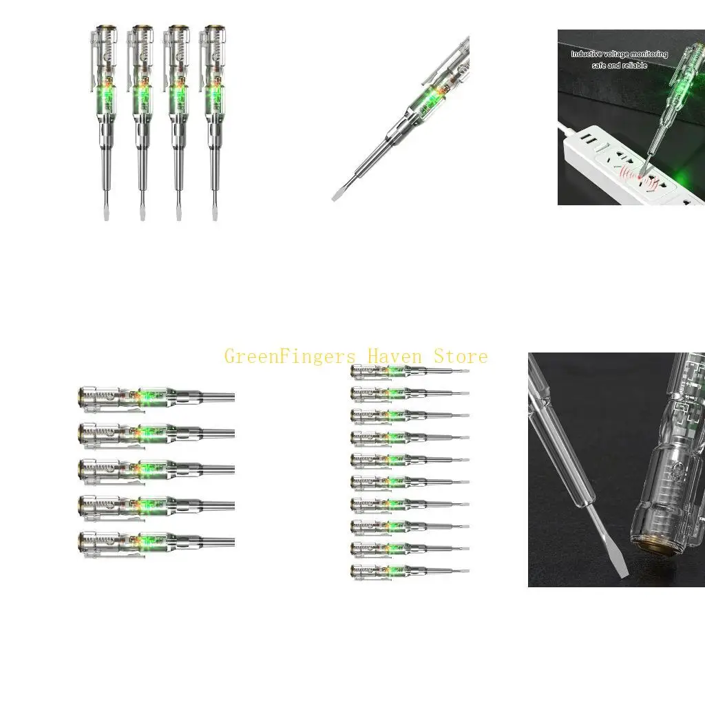 F68D Repair Work Test Pen with LED Light and Screwdriver Tip for Outlet Review Wiring Review and Plastic Housing Repair Use