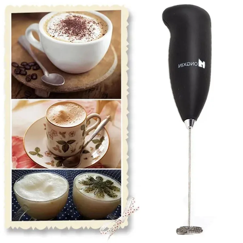 1pc Electric Milk Frother Kitchen Household Drink Foamer Whisk Mixer Stirrer Coffee Cappuccino Creamer Frothy Egg Beater