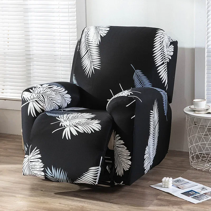 1/2/3 Seater Soft Recliner Sofa Covers Split  Relax Armchair Slipcovers Living Room Solid Color Furniture Dust Covers