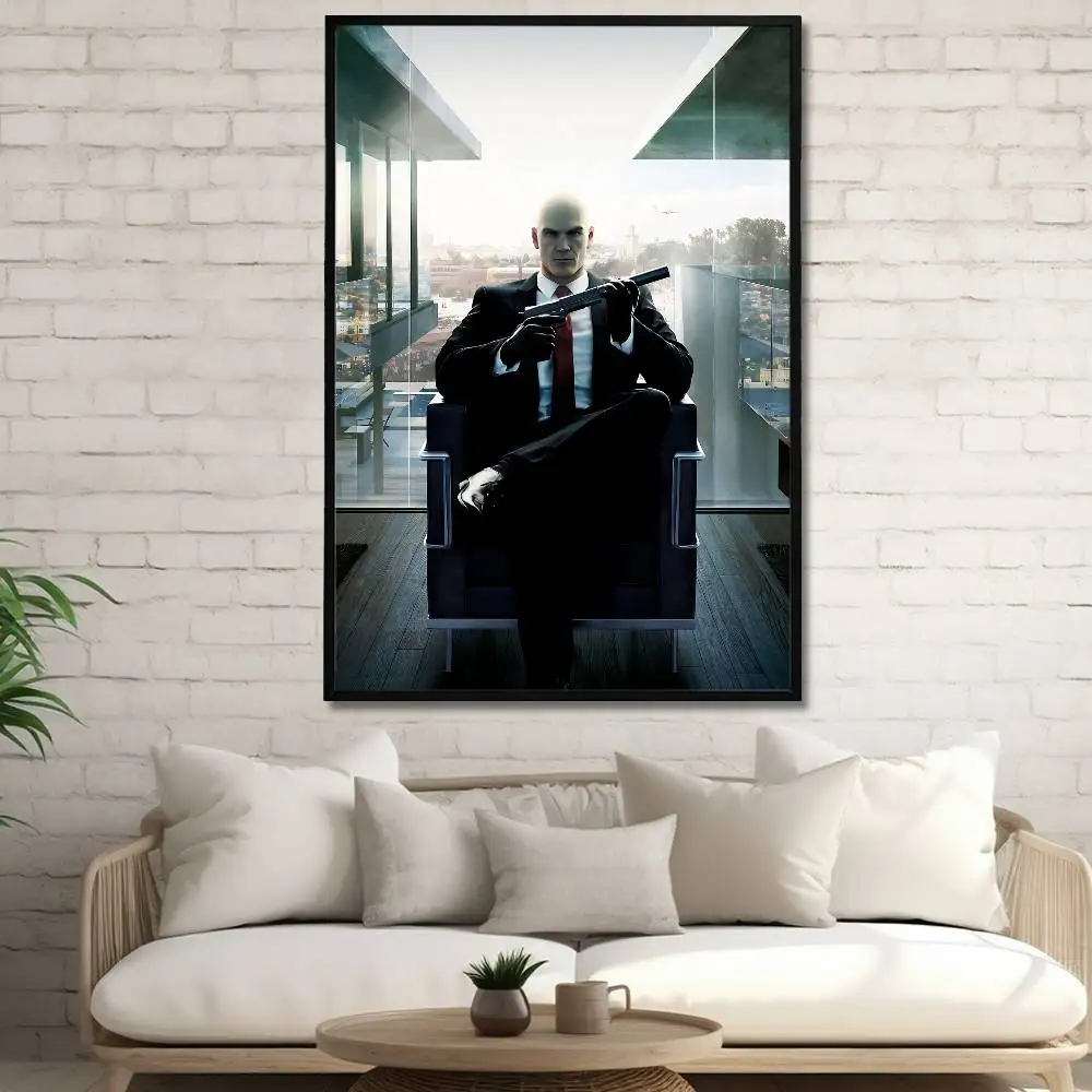 Agent 47 H-Hitmans-S Game Anime Wall Art Canvas Painting Poster For Living Room Home Decor Decoration Picture