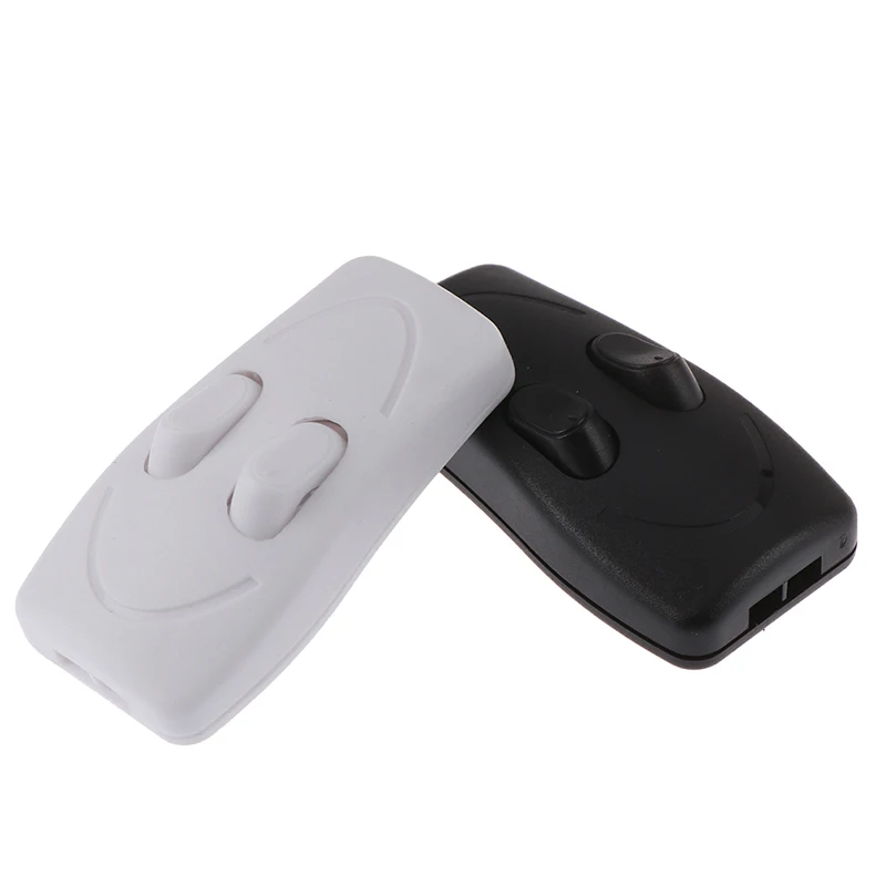 1PCS Double Control Switch Floor Light Table Lamp Push Button Switches Two-button in Line Switch Black White Color - view 5