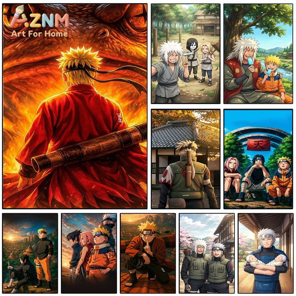 Ninja Anime Role Canvas Wall Art Print Unframed Canvas Painting Home Decor Poster for Bedroom Living Room Wonderful Gift for A