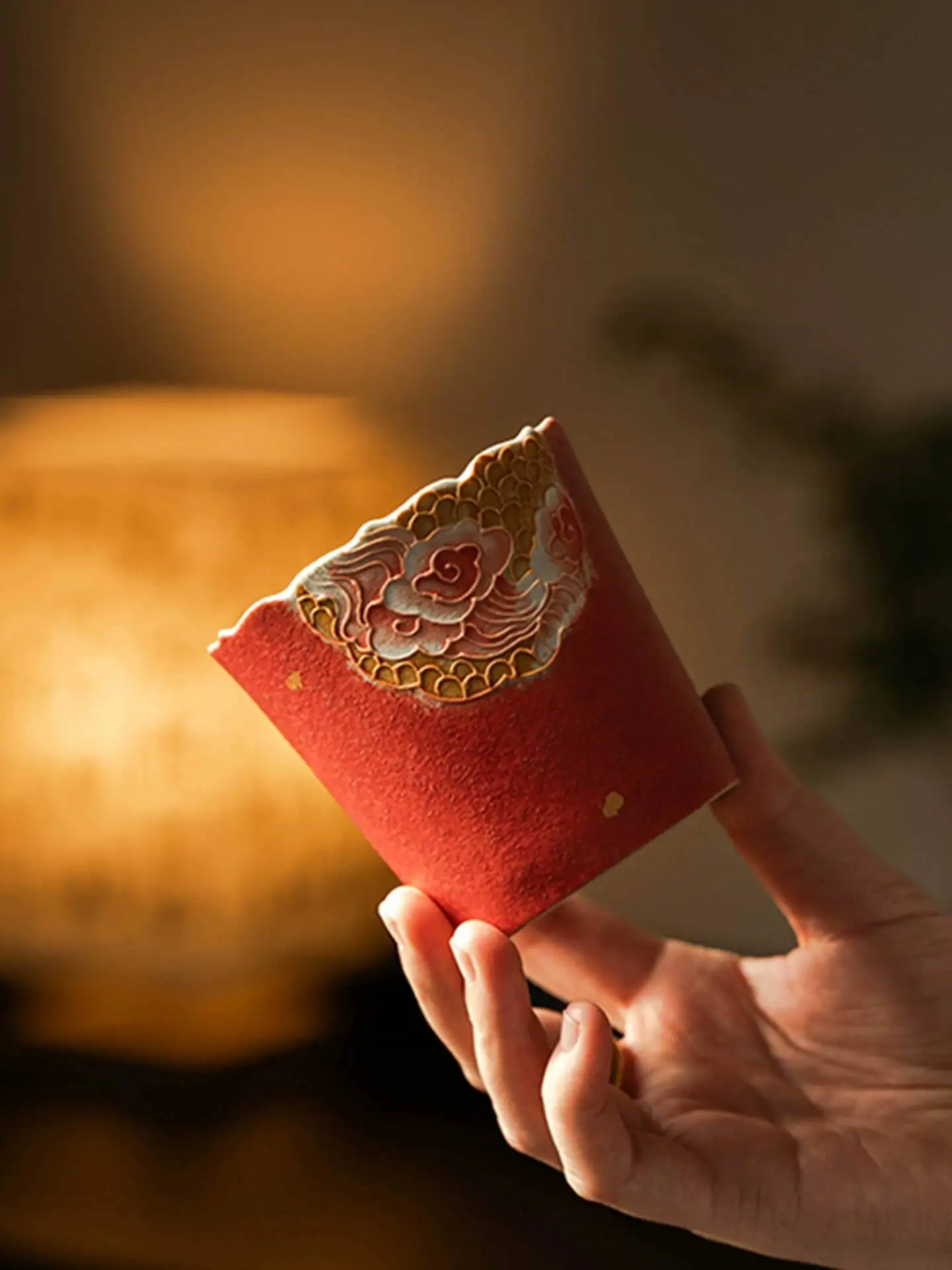 Chinese-Style Creative Flame Dragon Pattern Ceramic Master For Home Use, Hand-Painted Cup, Vintage Single Cup Kung Fu Tea Set