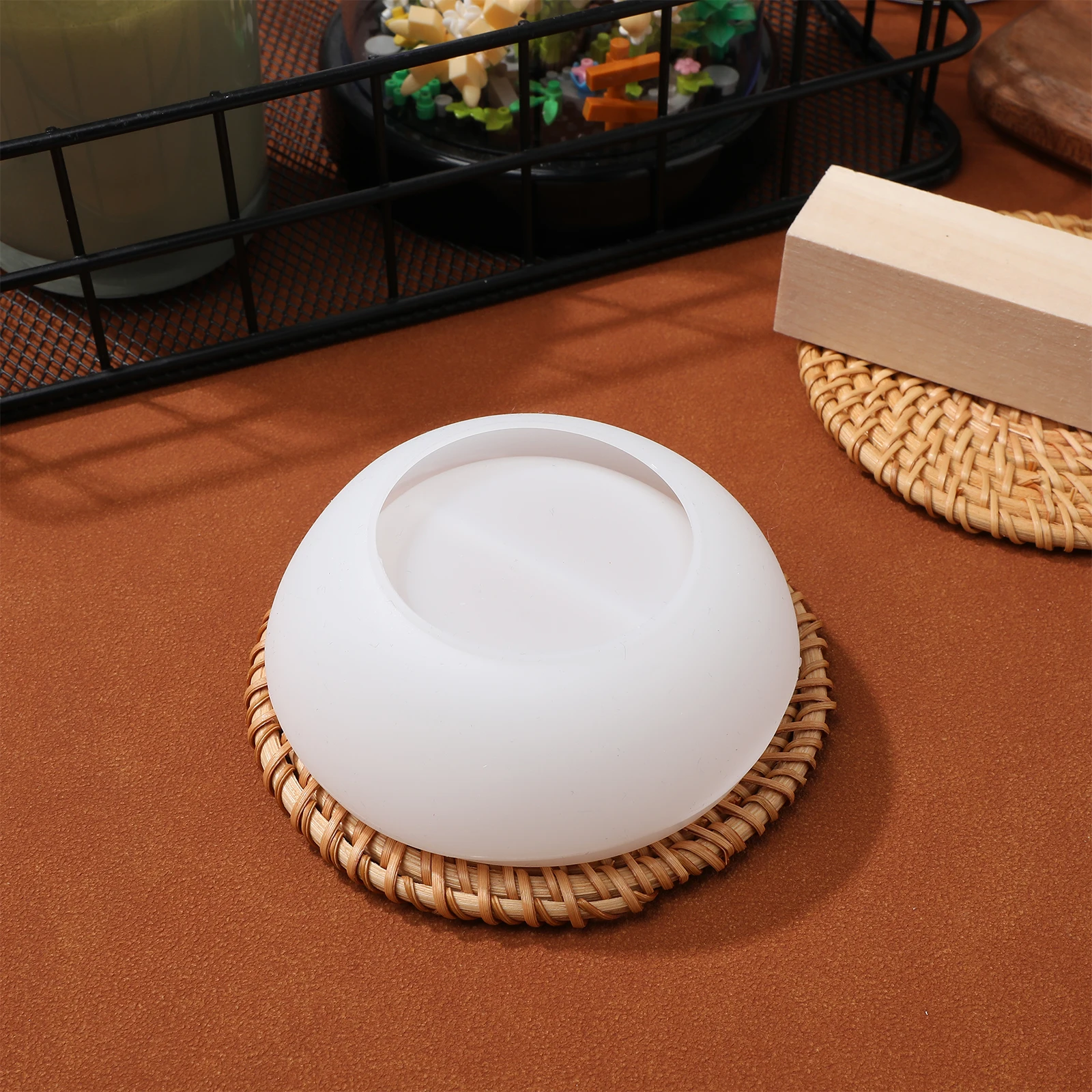 

Cup Mold Silicone White House Holder Jewelry Storage Epoxy Casting Mould Mini Bowl Shape Resin Craft Reusable Flexible
