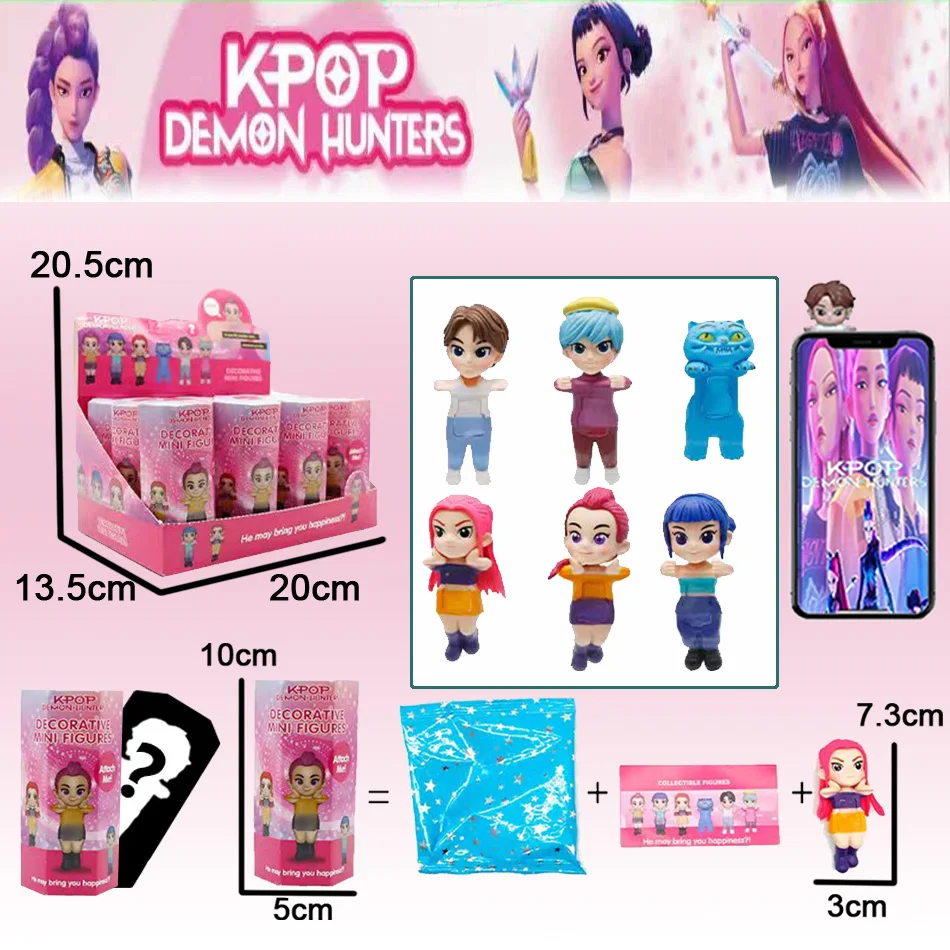 Engel Kpop Dämonenjäger Blindbox Actionfigur Set Derpy Tiger Ranimeumi Mira Zoey Sussy Autozubehör Puppen für Fans Geschenk