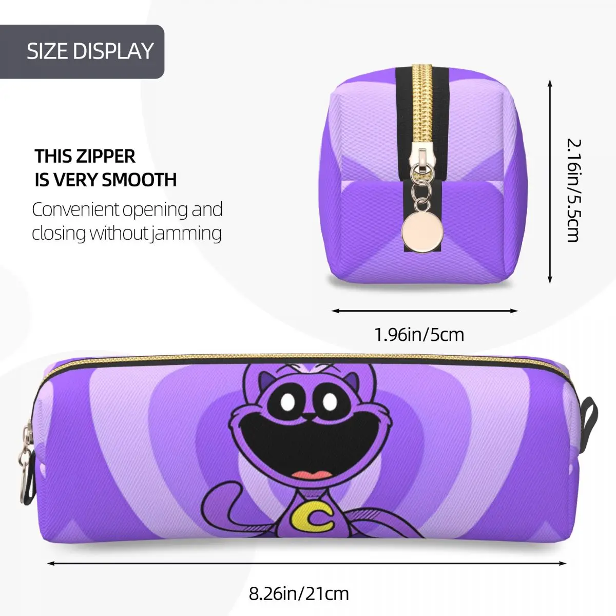 لطيف يبتسم المخلوقات مقلمة لعبة الكرتون القلم حقيبة الفتيات الفتيان تخزين كبير اللوازم المدرسية سستة صندوق رصاص