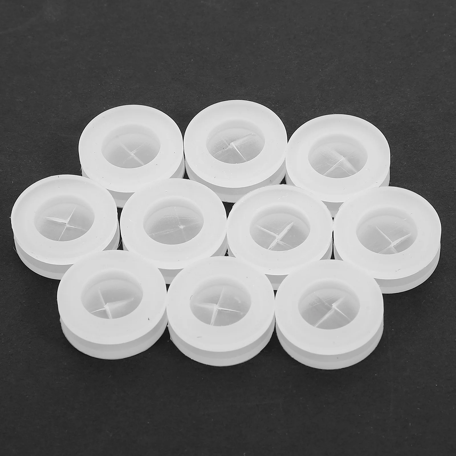 10 Pcs Silicone Straw Stopper Shot Wood Cover Plugs Mason Jar Hole Grommet Lids Silica Gel Wooden Holes Fixed Straws