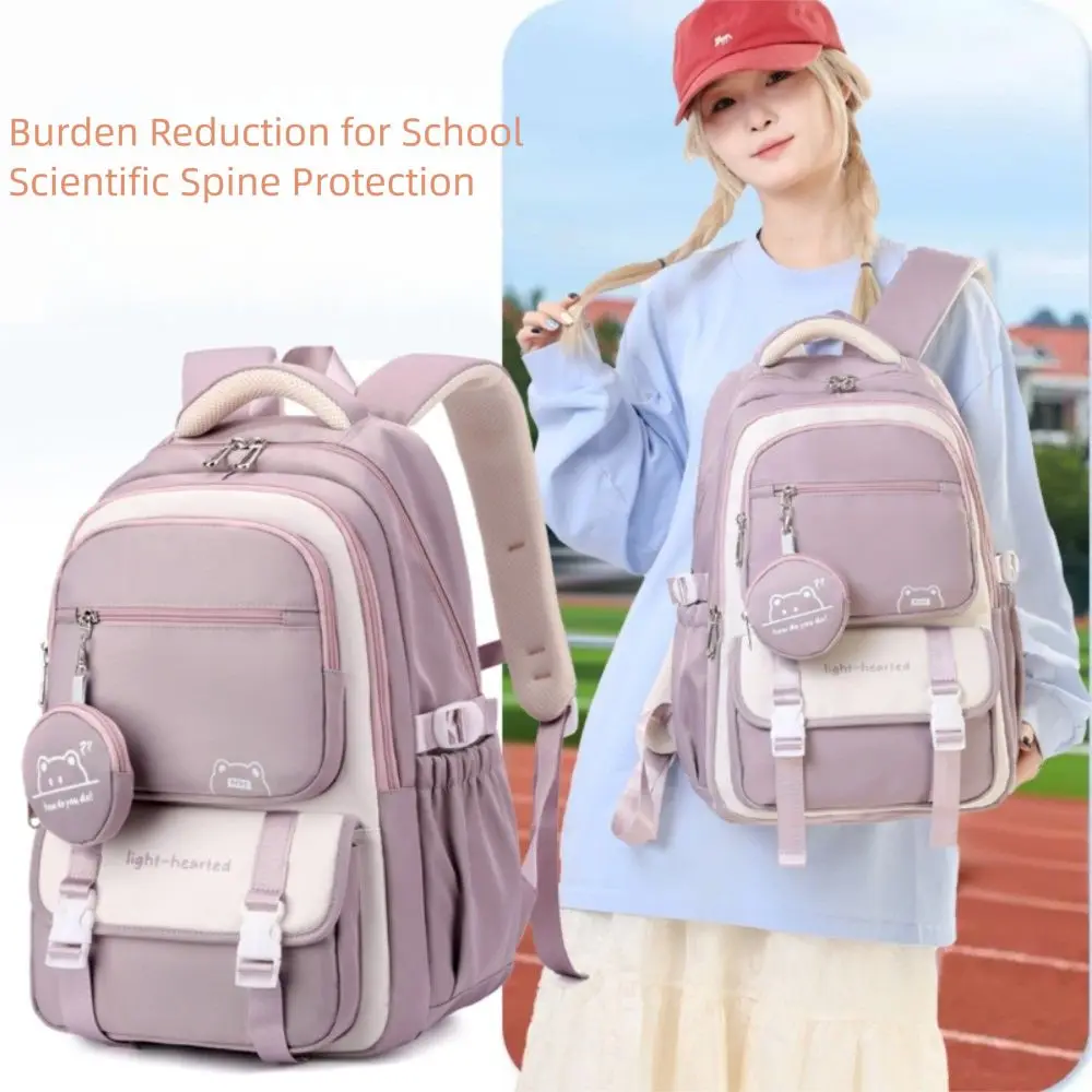 Tas Ransel Kapasitas Besar Tahan Lama Tas Sekolah Ringan Kasual Tas Bahu Multifungsi untuk Pelajar