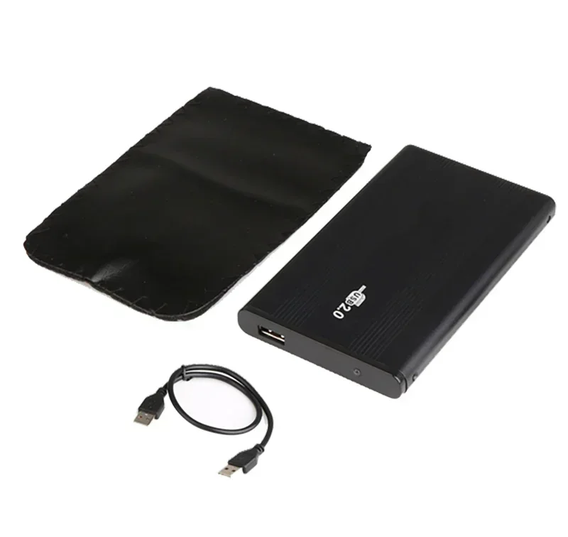 2.5インチUSB2.0ハードドライブエンクロージャ、LEDライト付き外付けモバイルハードドライブケースIDE HDD、デスクトップコンピュータに最適