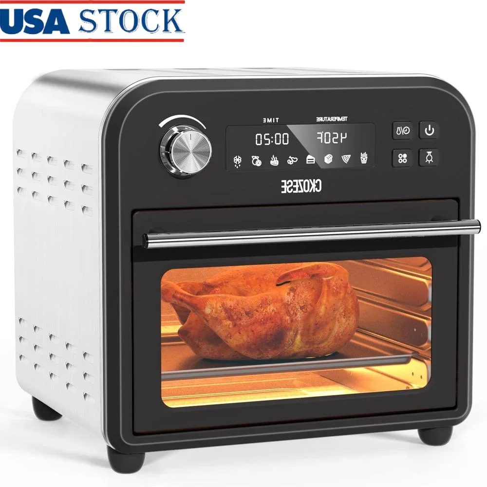 14QT Air Fryer Oven 8-in-1 Convection Toaster with Grill Roast Temperature Control Rapid Cooking 1250W Including Accessories