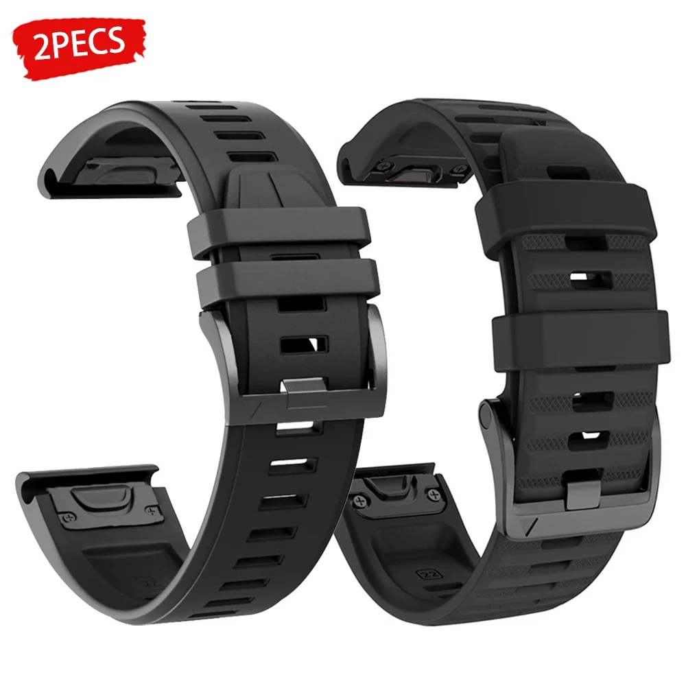 

2 шт. силиконовый ремешок 22 мм 26 мм для Garmin Fenix 8 E 7 7X 6X 6 Pro 5 5X Plus 3 HR Epix, ремешок на запястье, быстросъемные браслеты