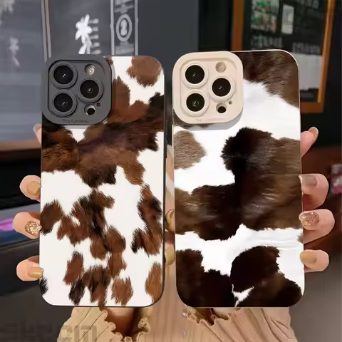 Creative Milk Cow Pattern Design Phone Case For Samsung Galaxy S25 S24 S23 S22 S21 S20 Ultra Plus FE A15 A35 A55 A54 Soft Cover