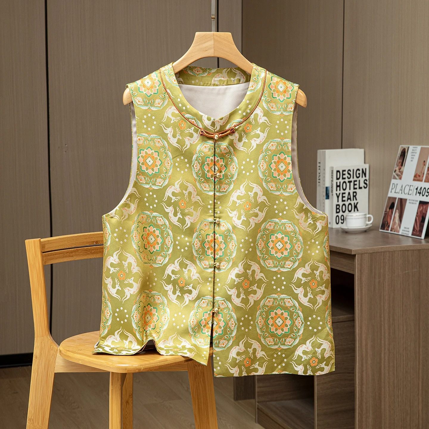 

Silk Song Jin круглый женский жилет, традиционный китайский Sle, всесезонный, удобный, теплый, подходит для осени