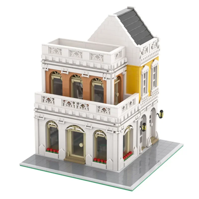 Moc Mattoni da costruzione Street View Modello Dentista e caffetteria Tecnologia Blocchi modulari Giocattoli regalo per bambini Set fai da te Assemblaggio