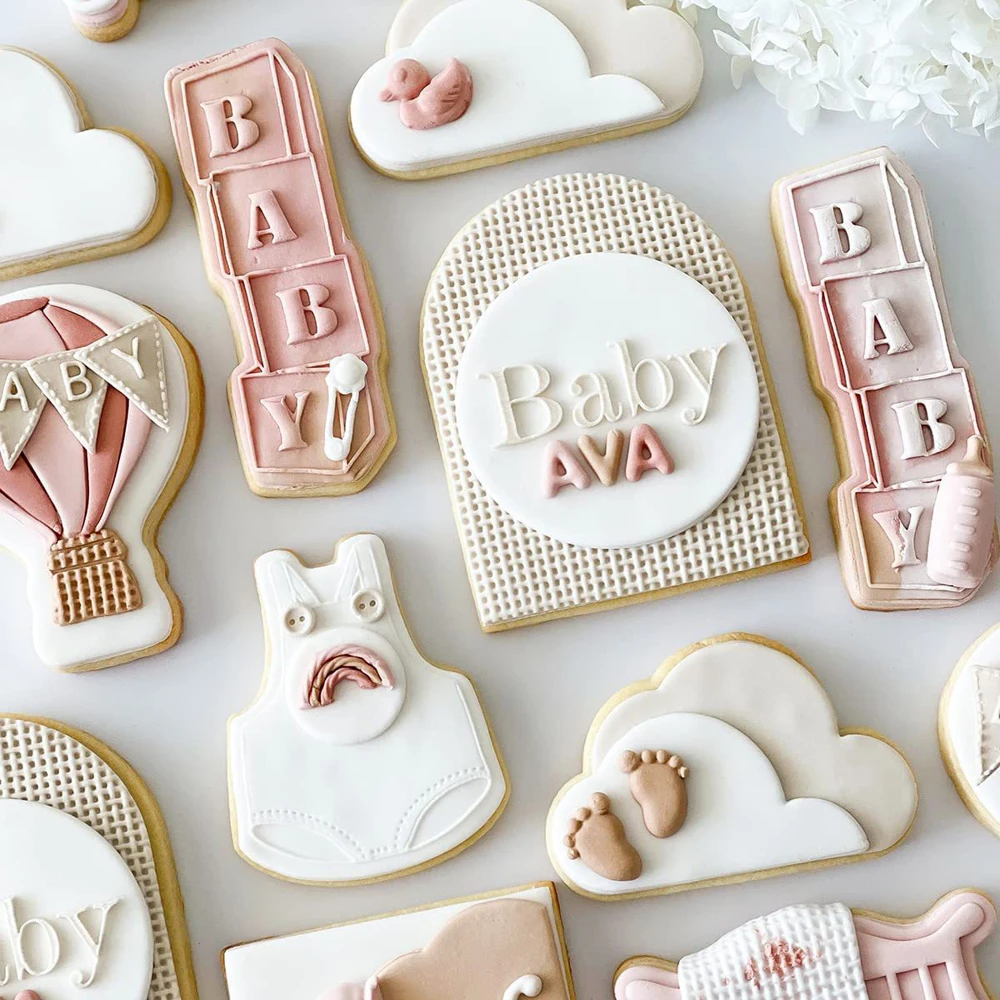 استحمام الطفل سيليكون قالب فندان الوليد Sugarcraft كعكة الشوكولاته الخبز العفن DIY أزرار الأحذية مهد عربة زجاجة تستخدم في الرضاعة