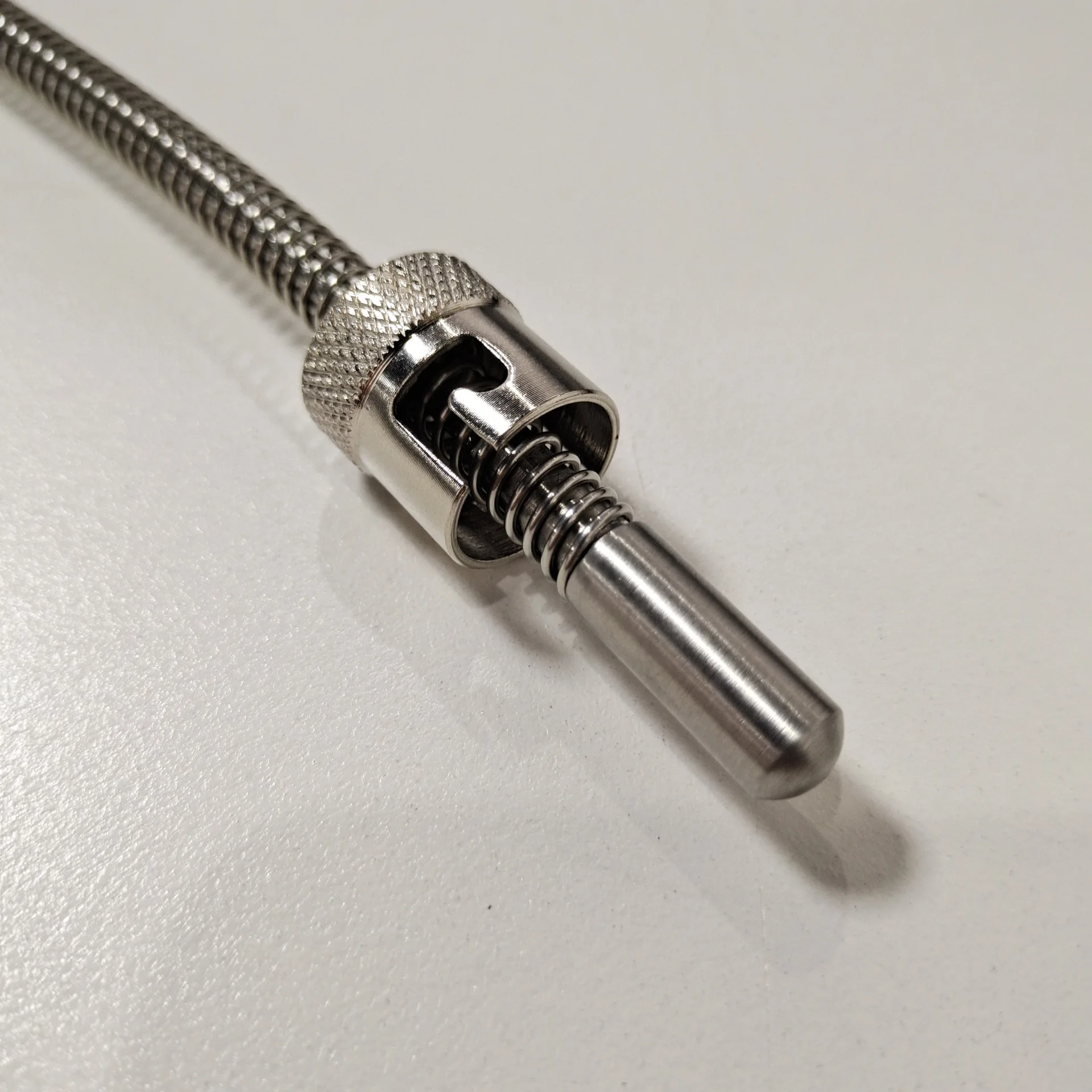 ZYSENSOR Temperature Sensor PT100 Button Spring 200MM Pipe Diameter 8MM Probe Length 20MM