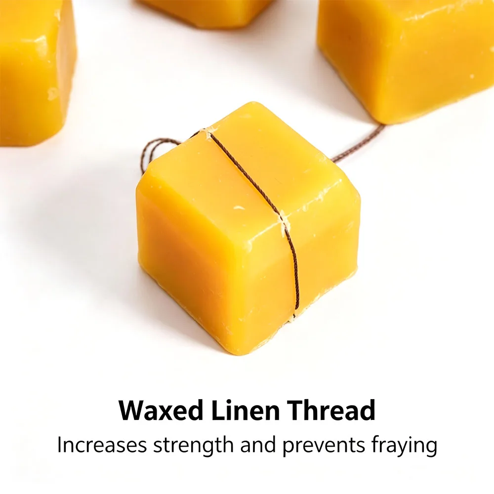 Natural Beeswax for Thread‑Passing, Pricking‑Iron Tip Lubricating Wax, DIY Hand‑Made Leather Sewing Thread Wax to Prevent Frayin